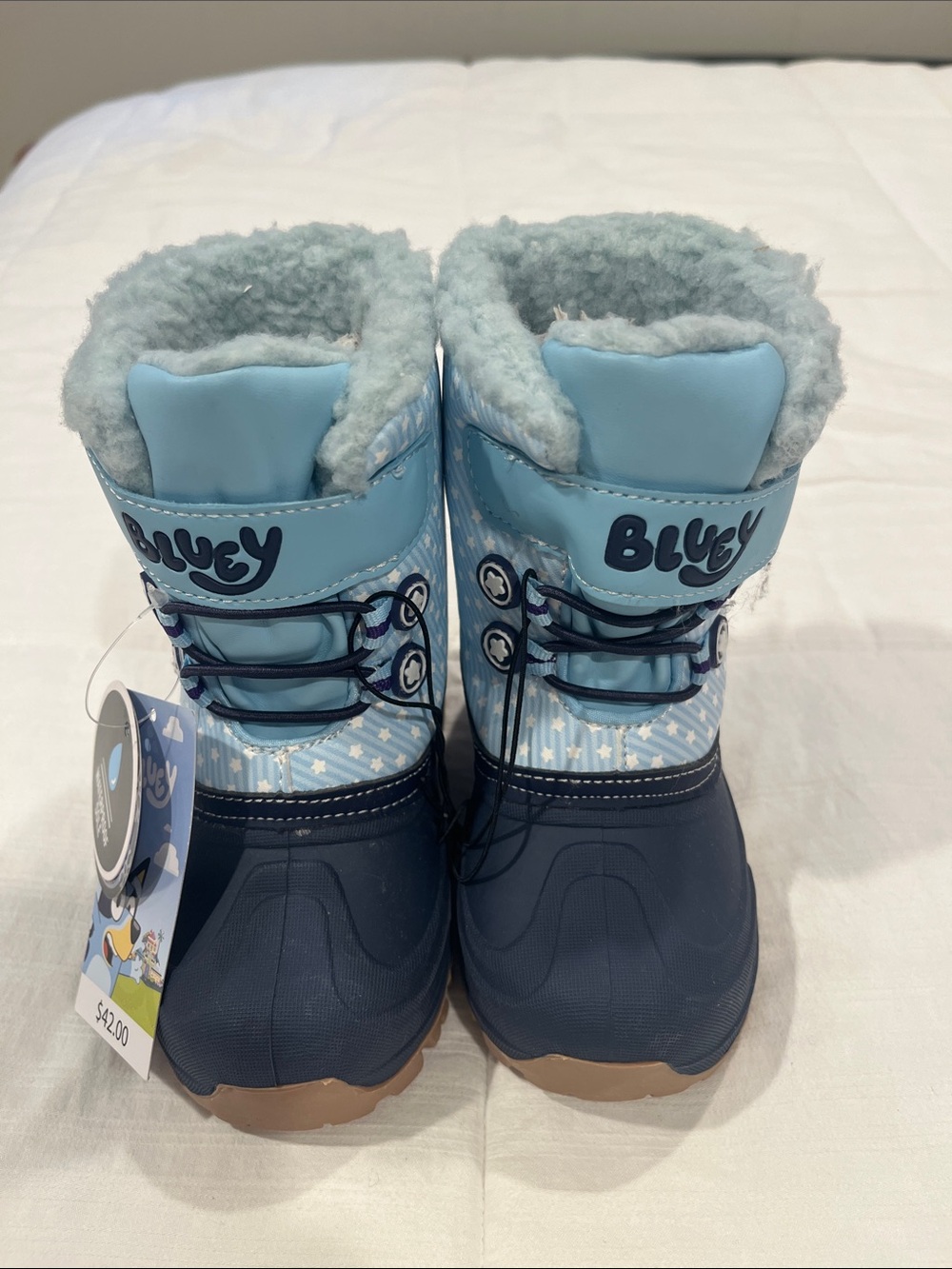 BluEy Kids Waterproof Light Blue & Navy Winter Boots